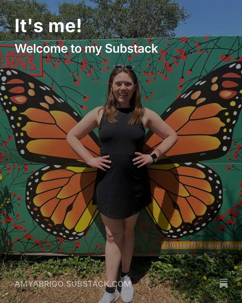 It's me! Click below to read my first article on Substack &amp; be sure to subscribe (it's FREE) so you don't miss a thing! open.substack.com/pub/amyabrigo/…
