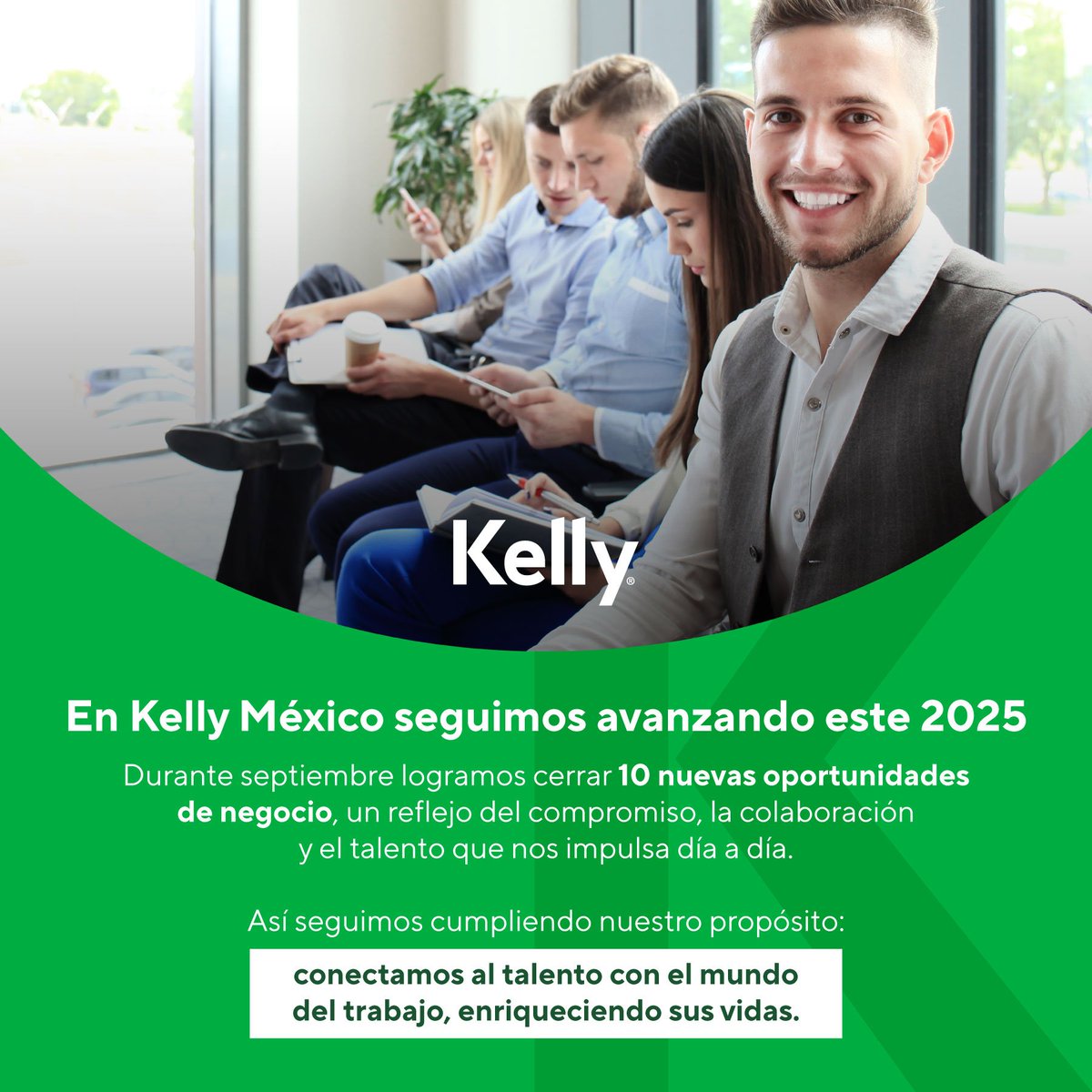 KellyServicesMX's tweet photo. Gracias a todas las personas que forman parte de este crecimiento.
Sigamos construyendo juntos un futuro laboral más próspero y humano. 🌱
#KellyMéxico #CulturaKelly #TalentoQueImpulsa https://t.co/rHVbpfSkLn