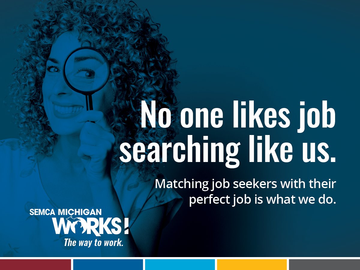 Do you hate job hunting? We can help! 💪 We know the market, what employers want, and how to get you hired. Best part? It’s all free.

Contact us and let's get rolling.👇
☎️ 800.285.9675
🌐 SEMCAMiWorks.org/thewaytowork

#TheWayToWork #Jobs #Career #JobSearch #Michigan