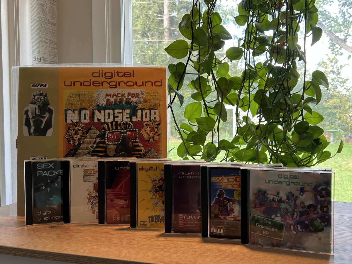 Wanted to show off my <a href="/HumptyFunk/">digital underground</a> collection👀

Sucks that Lost Files and DU Party are near impossible to find because I would kill for either one😭