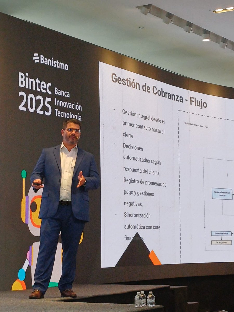 rootstack's tweet image. ¡Un éxito rotundo en Bintec 2025! Innovación en cobranza con IA 🚀
Nuestro CEO, Alejandro Oses compartió su conocimiento y presentó una visión estratégica sobre los beneficios tangibles de integrar la Inteligencia Artificial en el software de cobranza.