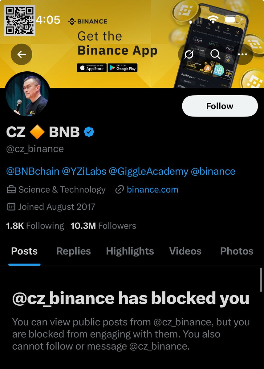 SlipSlopper's tweet photo. Thank you @cz_binance I hope you read my replies 

(real screenshot)(pls make tweet about me) https://t.co/t9DXUG3ADO