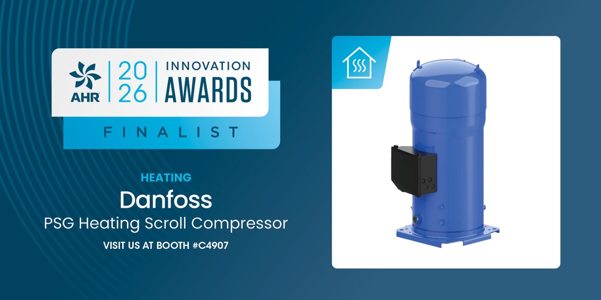 ahrexpo's tweet photo. Our 2026 Finalists for the Innovation Awards #Heating category are: Copeland; Danfoss; and Trane. Congrats to our contenders and tune in next week for the winner announcement! https://t.co/YyId3aMjpV