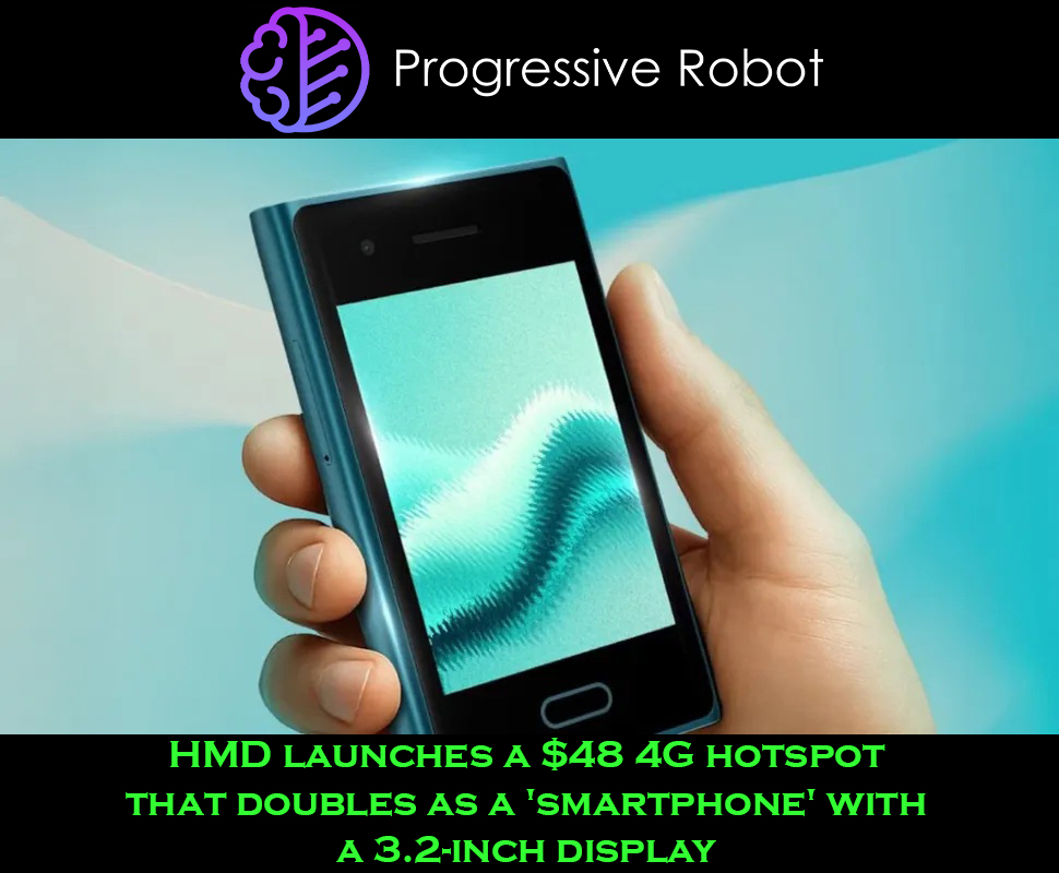 ProgresiveRobot's tweet image. HMD’s new Touch 4G is a $48 gadget that’s both a hotspot and a smartphone 📱💡
It’s got a 3.2-inch display, dual cameras, and retro vibes — proof that sometimes less really is more.
#HMDTouch4G #HMDGlobal #4GHotspot #TechNews #AffordableTech #DigitalAccess #Smartphone