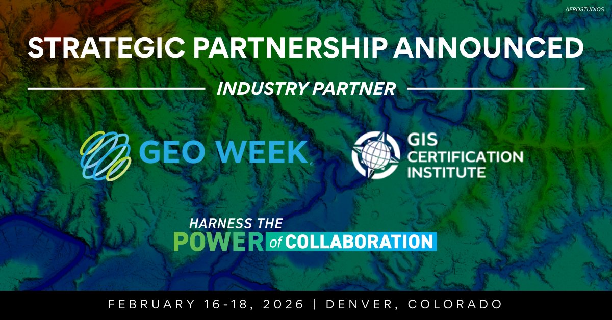 GISCI_GISP's tweet image. GISCI is teaming up with Geo Week to spotlight certified GIS professionals and elevate the geospatial field.

Learn more about the partnership here: invt.io/1txb51vhhoj