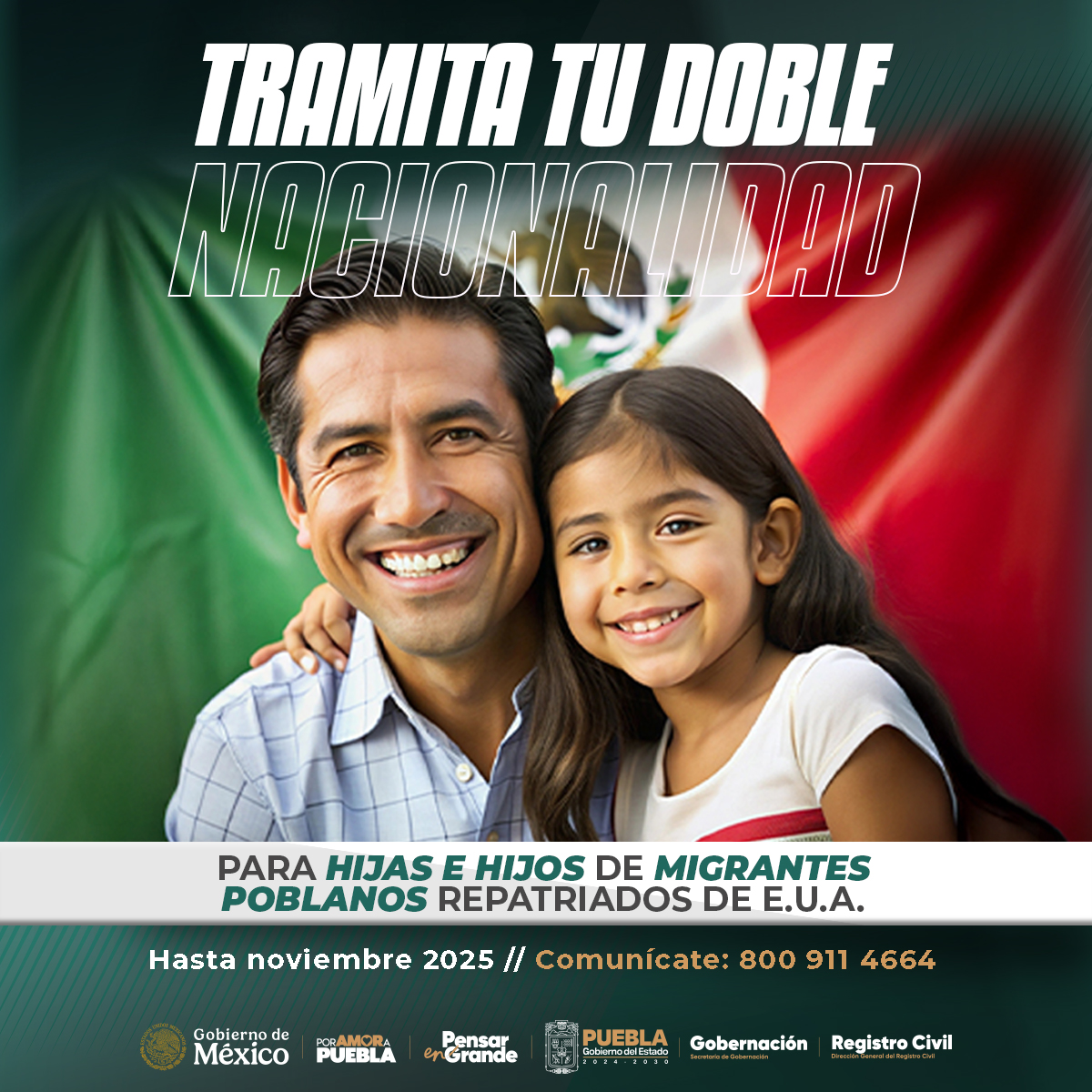 carlosmartinh's tweet image. 🇲🇽👇 Tramita tu doble nacionalidad para hijos de migrantes poblanos repatriados de Estados Unidos.