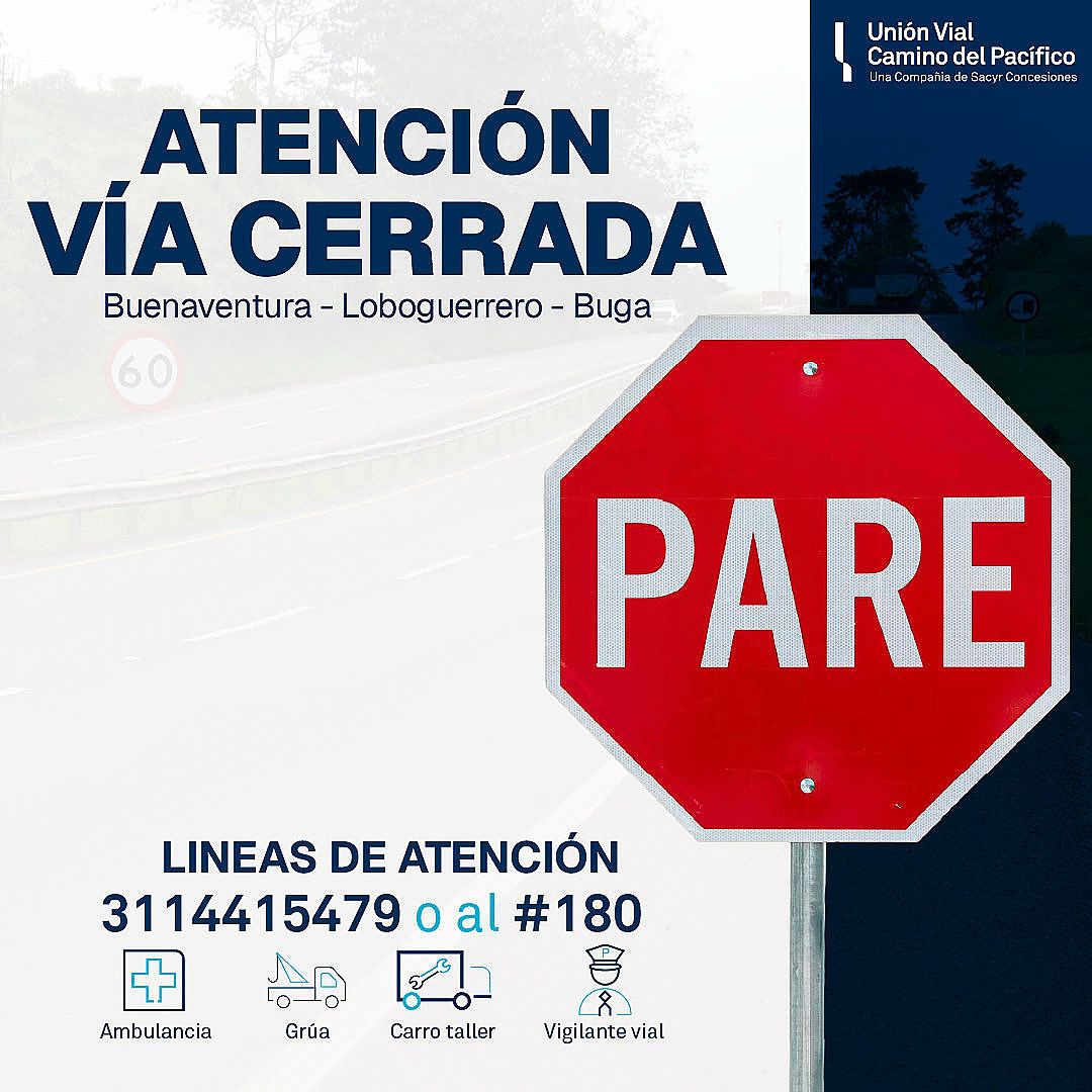 Caracol_Cali's tweet image. #Tránsito Sigue el bloqueo en la vía al mar, en el sector La Víbora, sentido: #Buenaventura - #Buga - #Buenaventura, debido a la protesta por parte de la comunidad de La Delfina.