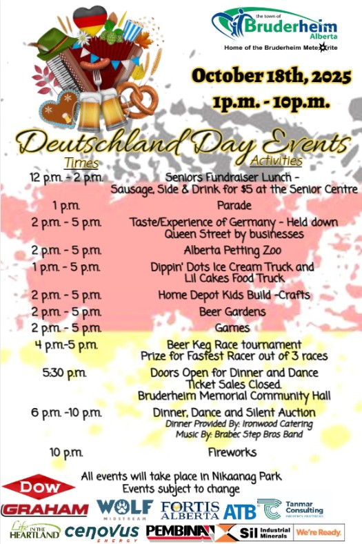Come out on Sat. Oct. 18.for 1pm to see the parade, we have 24 floats this year let have a great crowd to show our thanks and support for the entries. Seniors will have lunch starting at 12 until 2 pm $5 for sausage, side &amp; drink, then stay for all the fun in Gazebo Park!