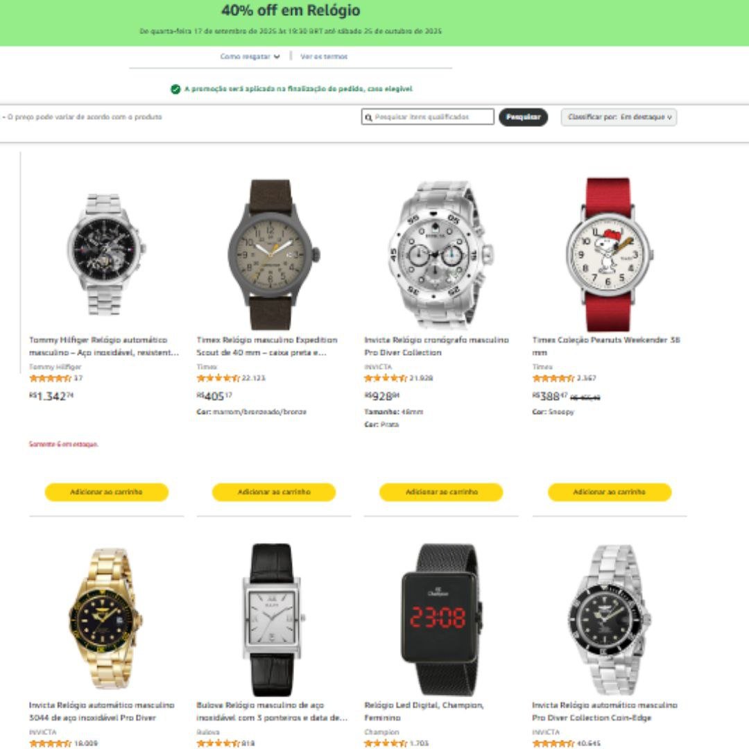 AquiPechincha's tweet photo. #CORREEEEEEE ❕Cupom de 40% OFF EM RELÓGIOS 🔝 🤯🏃♀️🏃♂️🏃 🚚 Frete grá.tis 🇧🇷
⌚️ Seleção de Relógios com 40% off
⚠️ DESCONTO AUTOMÁTICO NA TELA DE PAGAMENTO ou Use o cupom - RELOGIO40
Confira - https://t.co/Dn9Vxka36e
⚠️ Desconto na tela de pagamento, resgate os cupons que aparecer na pagina de cada produto!