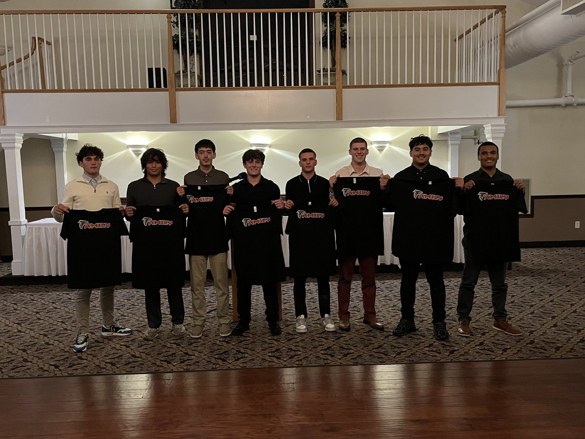 Had our Annual Senior Speeches and dinner tonight. These guys did an excellent job tonight speaking to their families and teammates. Proud of you all, shows the young men you have all become. Congratulations!!!  But work not done yet!!!  GO FALCONS!!!