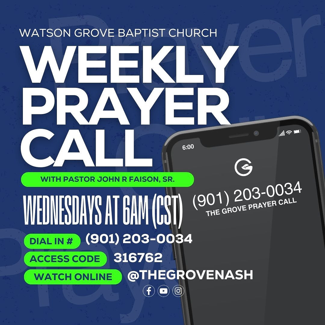 Dr. John Faison, Sr (@johnfaisonsr) on Twitter photo It’s powerful when God’s children get together. The most powerful thing is that God joins us. Meet us for The Grove Prayer Call, every Wednesday at 6AM CST. Dial in, meet us in The Grove Global campus, or watch live via IG @thegrovenash.
#Opportunity2025 It’s powerful when God’s children get together. The most powerful thing is that God joins us. Meet us for The Grove Prayer Call, every Wednesday at 6AM CST. Dial in, meet us in The Grove Global campus, or watch live via IG @thegrovenash.
#Opportunity2025