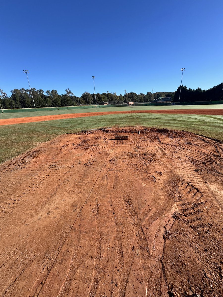 Jeremy Johnson (@groundsjeremyj) on Twitter photo I do believe I’ve picked the hardest mound to ever rebuild. 18” inches over home plate. Toe of the mound was 10 inches. Have had to remove half the infield to get the grade back right. <a href="/AthleticsHenry/">Henry County Schools Athletics</a> <a href="/HenryCountyBOE/">Henry County Schools</a> <a href="/GeorgiaSFMA/">Georgia SFMA</a> #lasersdontlie #grounds #Groundskeepers I do believe I’ve picked the hardest mound to ever rebuild. 18” inches over home plate. Toe of the mound was 10 inches. Have had to remove half the infield to get the grade back right. <a href="/AthleticsHenry/">Henry County Schools Athletics</a> <a href="/HenryCountyBOE/">Henry County Schools</a> <a href="/GeorgiaSFMA/">Georgia SFMA</a> #lasersdontlie #grounds #Groundskeepers