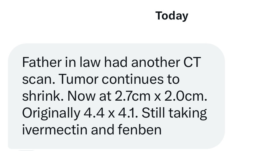 JohnDParody's tweet image. Tumor shrinking. High ivm, 1.1 grams fenben!
Glory to God, Patriots!