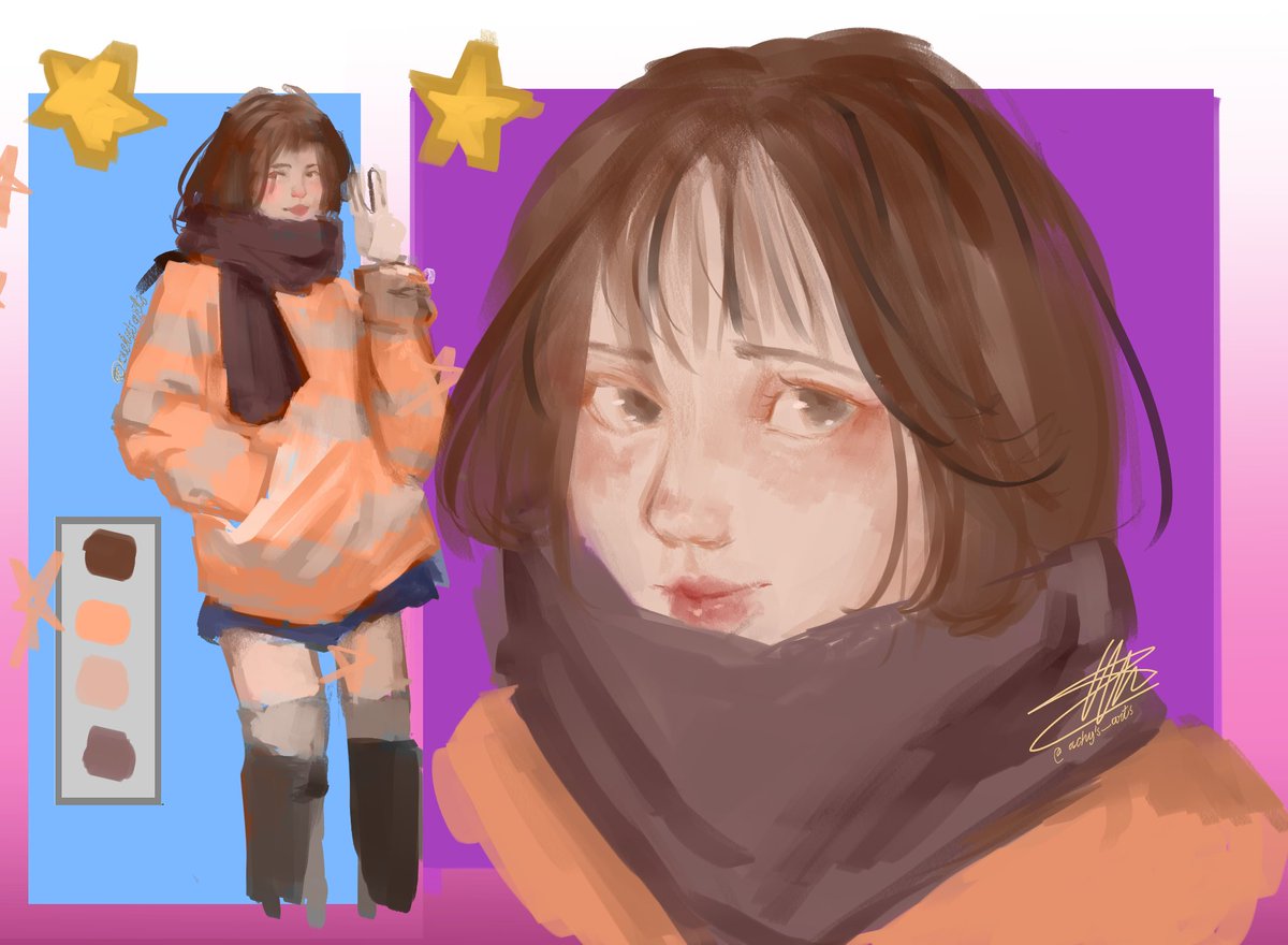 Abitof_Asly's tweet photo. Omg first time I liked something I did without sketch, I feel so proud.
#art #artstyle #charactersheet #artvarieties #semirealism #aishit https://t.co/O0SqqgQOt7