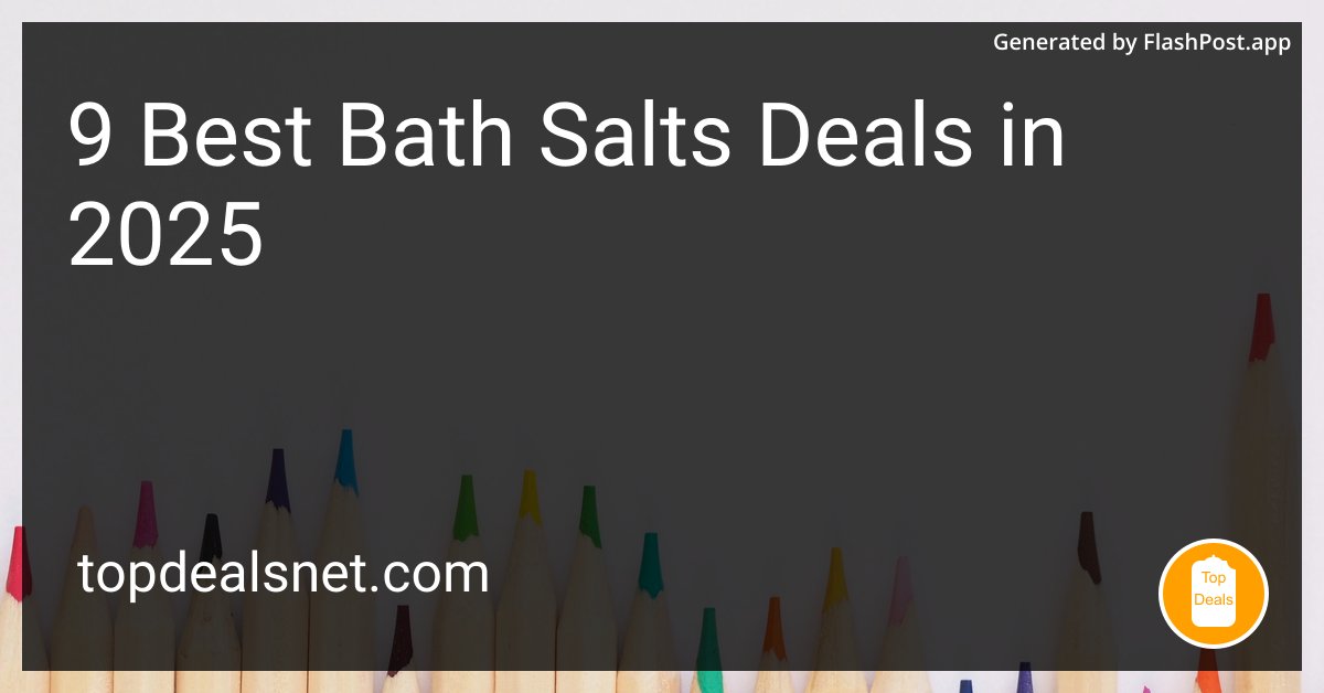 devhubbycom's tweet image. Are these bath salts so bubbly they need their own Twitter account? 🐦🛁 #SaltSelfie
Source: topdealsnet.com/blog/best-bath…
#TreatYourself #BathSalts #OrganicProducts #GiftIdeas #bestbath #bathsalt