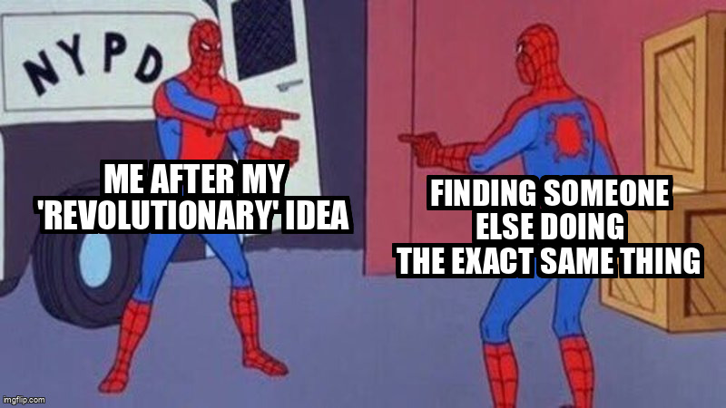 virtuoone's tweet image. When you think you&apos;re a groundbreaking AI innovator... then you attend an AI conference. 🤣 #AIProblems #AISpiderverse #Innovation #TechHumor #ArtificialIntelligence #MachineLearning