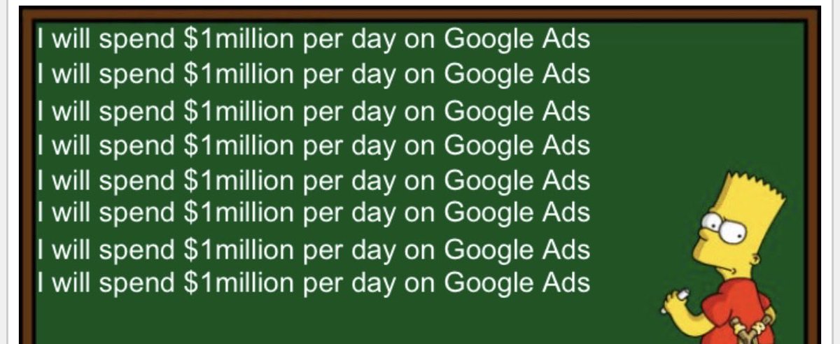PerformanceMax's tweet image. I will spend $1million per day on Google ads