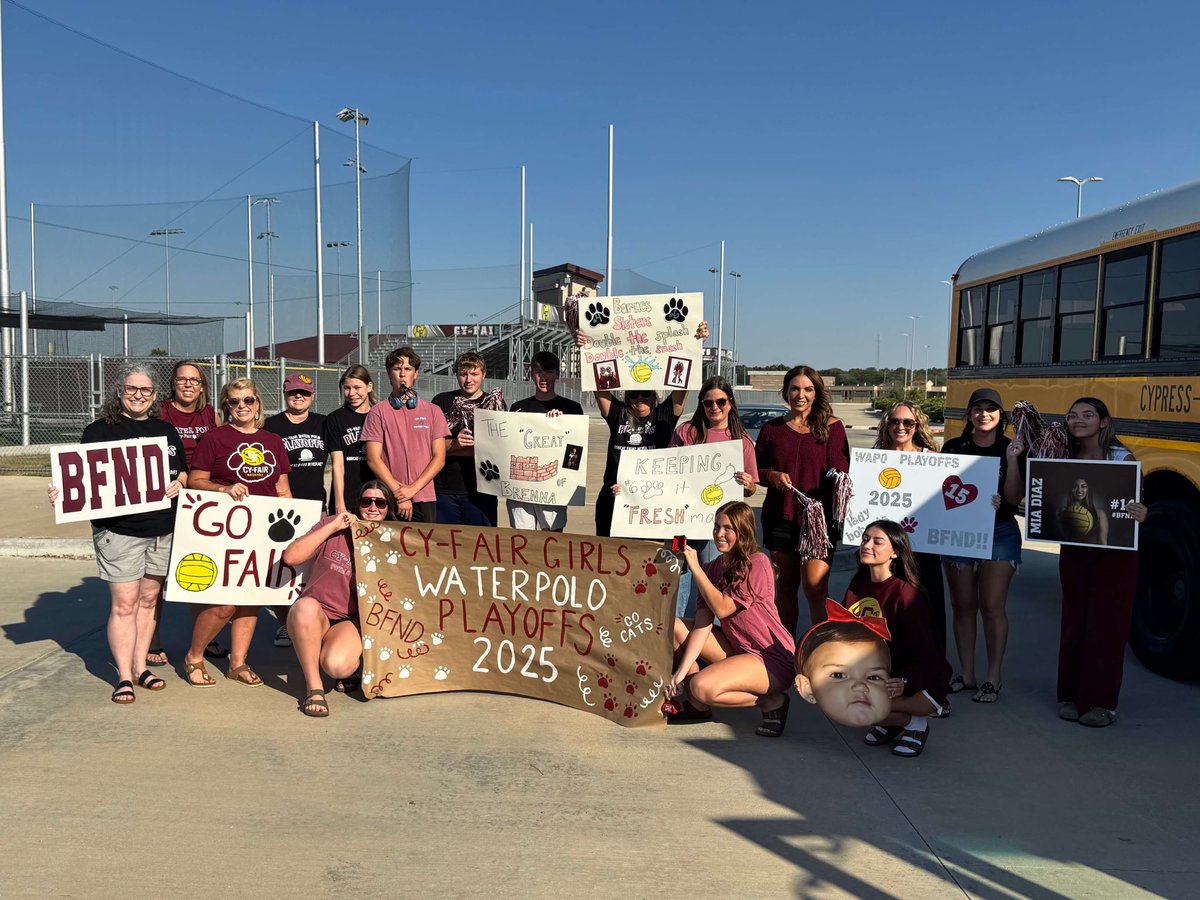 Moving onto the Water Polo Regional tournament for the first time in school history! We are so proud of these ladies!! #BFND 

Also thank you to our amazing village that coordinated a send off for us! We are so grateful for yall!