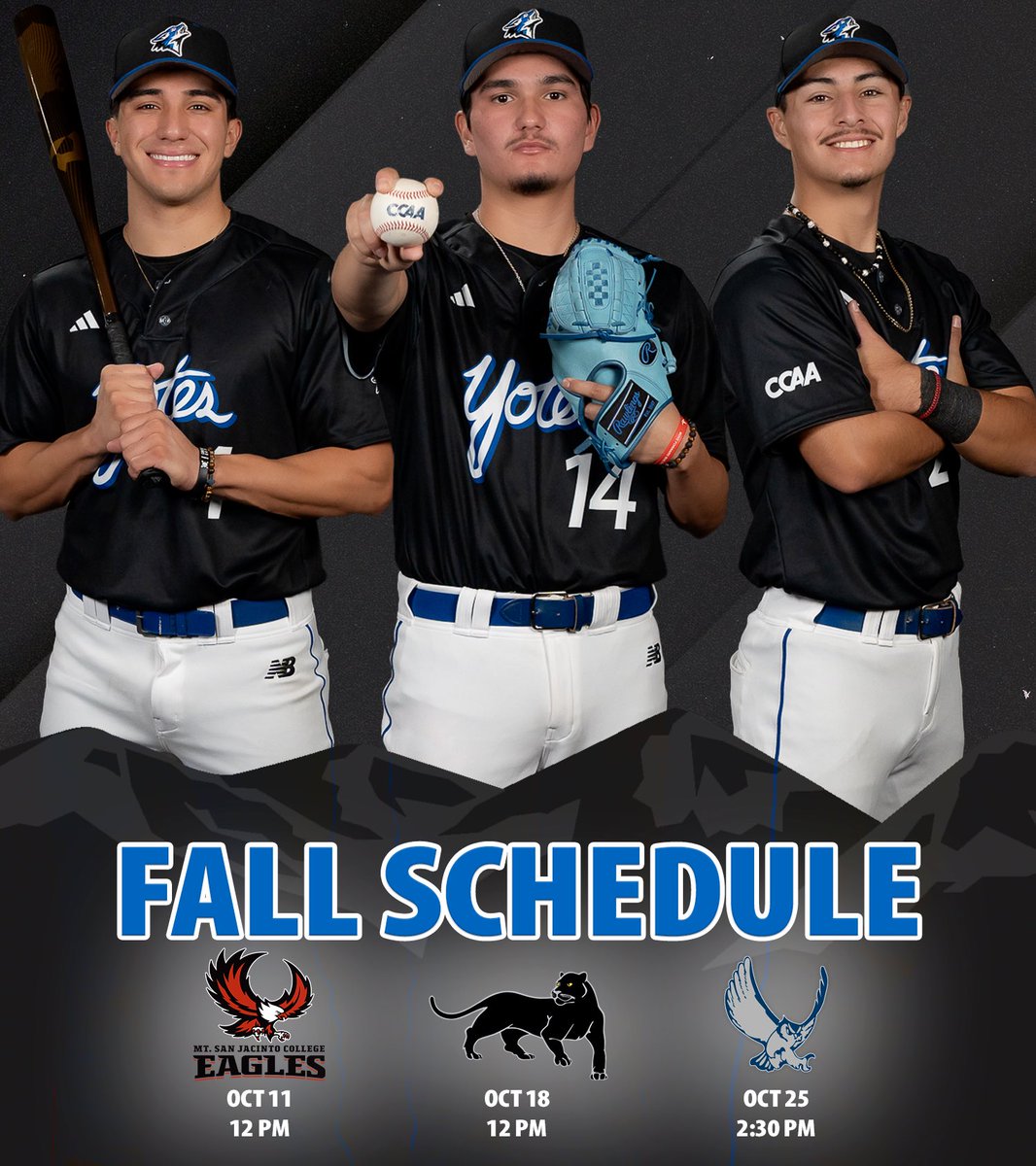 CSUSB_HC's tweet image. Fall schedule for the Yotes.
