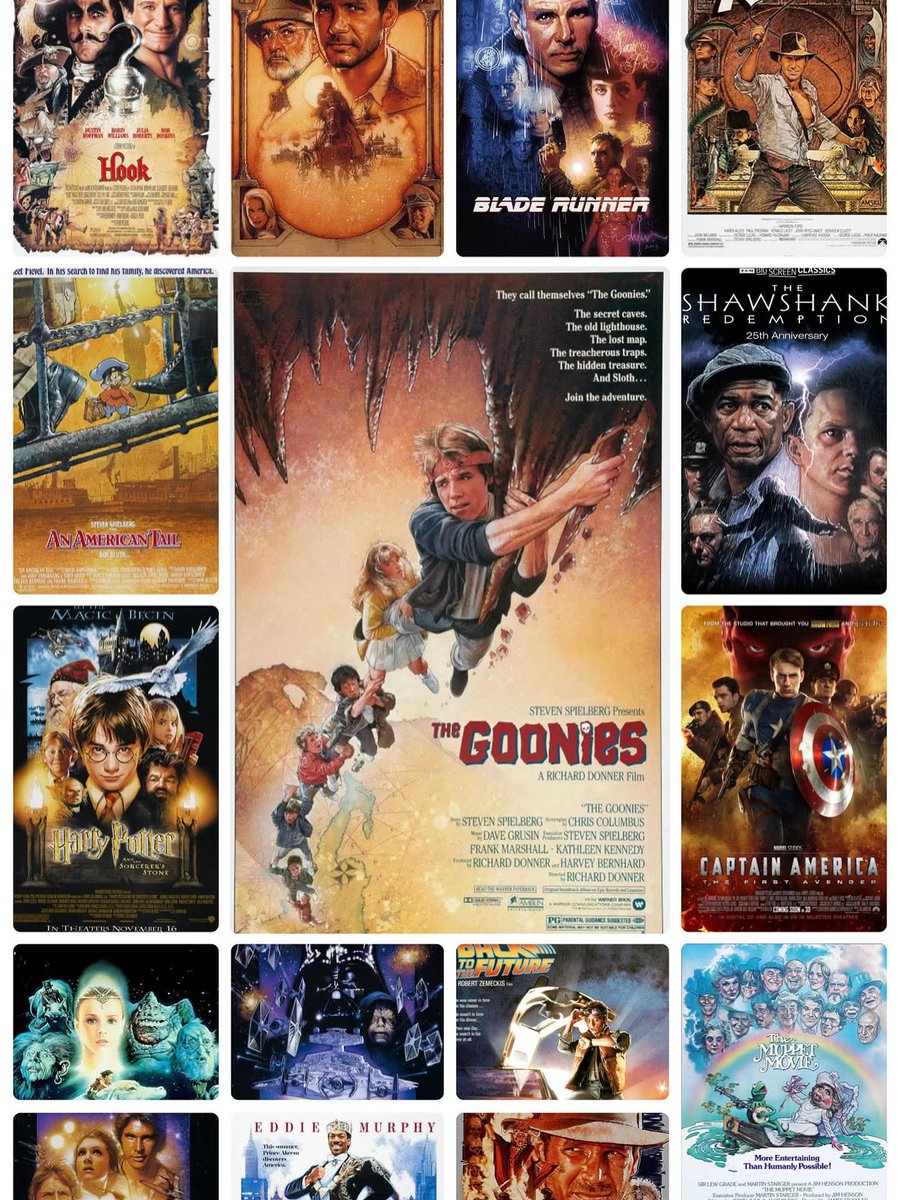I was today years old when I found out the same guy did all of these... wow RIP Drew Struzan. Thank you for painting my childhood.
