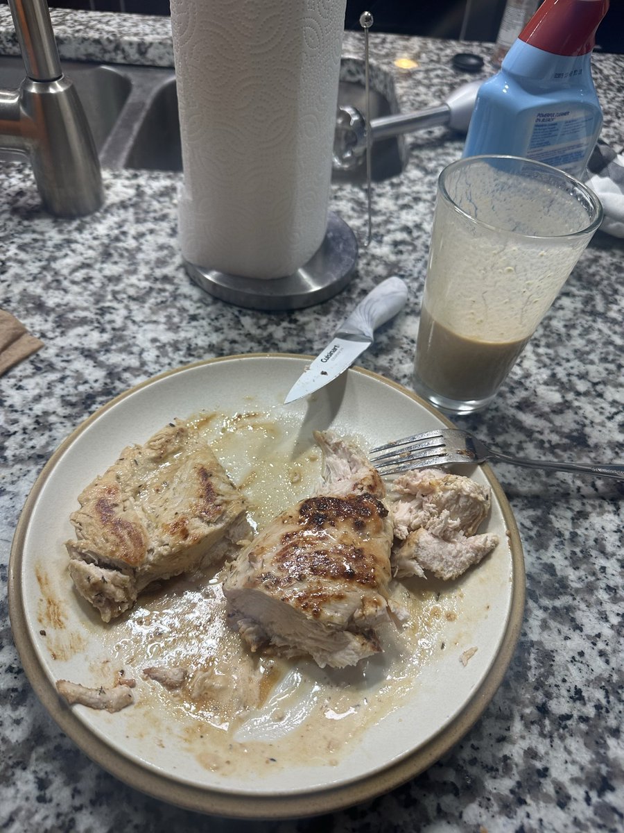 My boy told me marinating chicken in Italian dressing would change my life and he was right