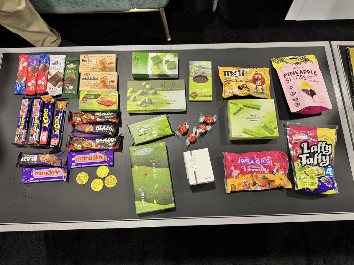 oracleace's tweet image. Our sweets tasting is in full swing! We got them from all over the world. Japan, Thailand, Egypt, Slovenia, France, Italy, UK, US and many more.