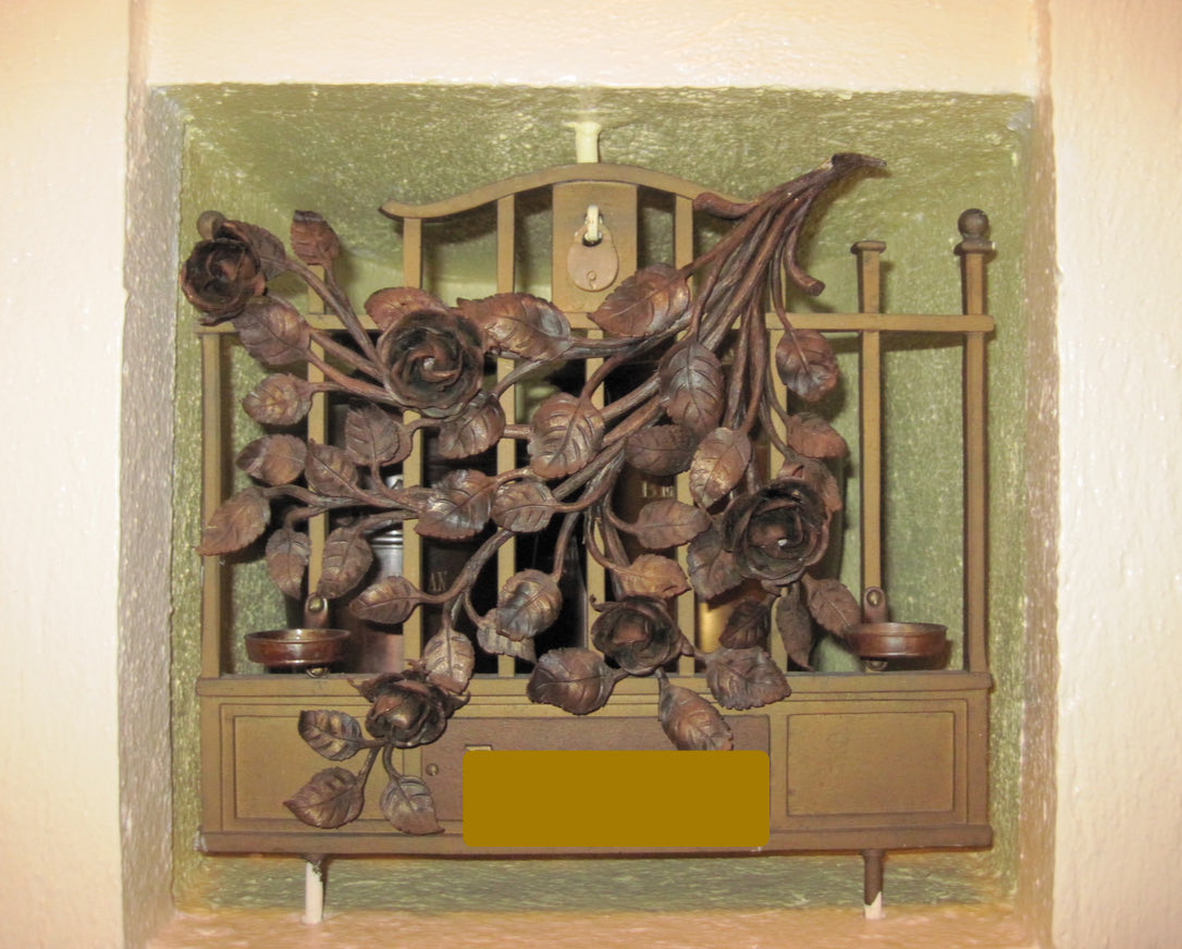 Day 14 of #31DaysOfGraves: Inside. A lovely bronze decoration for an urn niche in the Columbarium at Forest Hills Cemetery, Boston, Massachusetts.