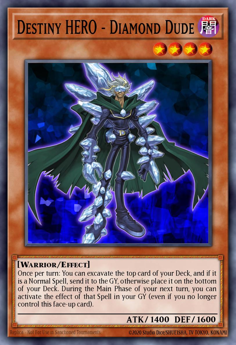 every_ygocard's tweet photo. Destiny HERO - Diamond Dude https://t.co/t14gXVT8bU