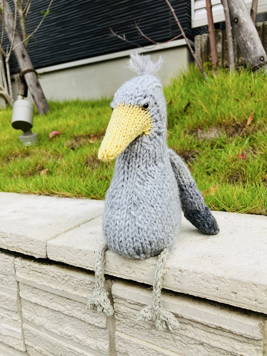 shoprb's tweet image. 早速ハシビロコウ編みました！
かわいい本を出版していただき、ありがとうございました😊