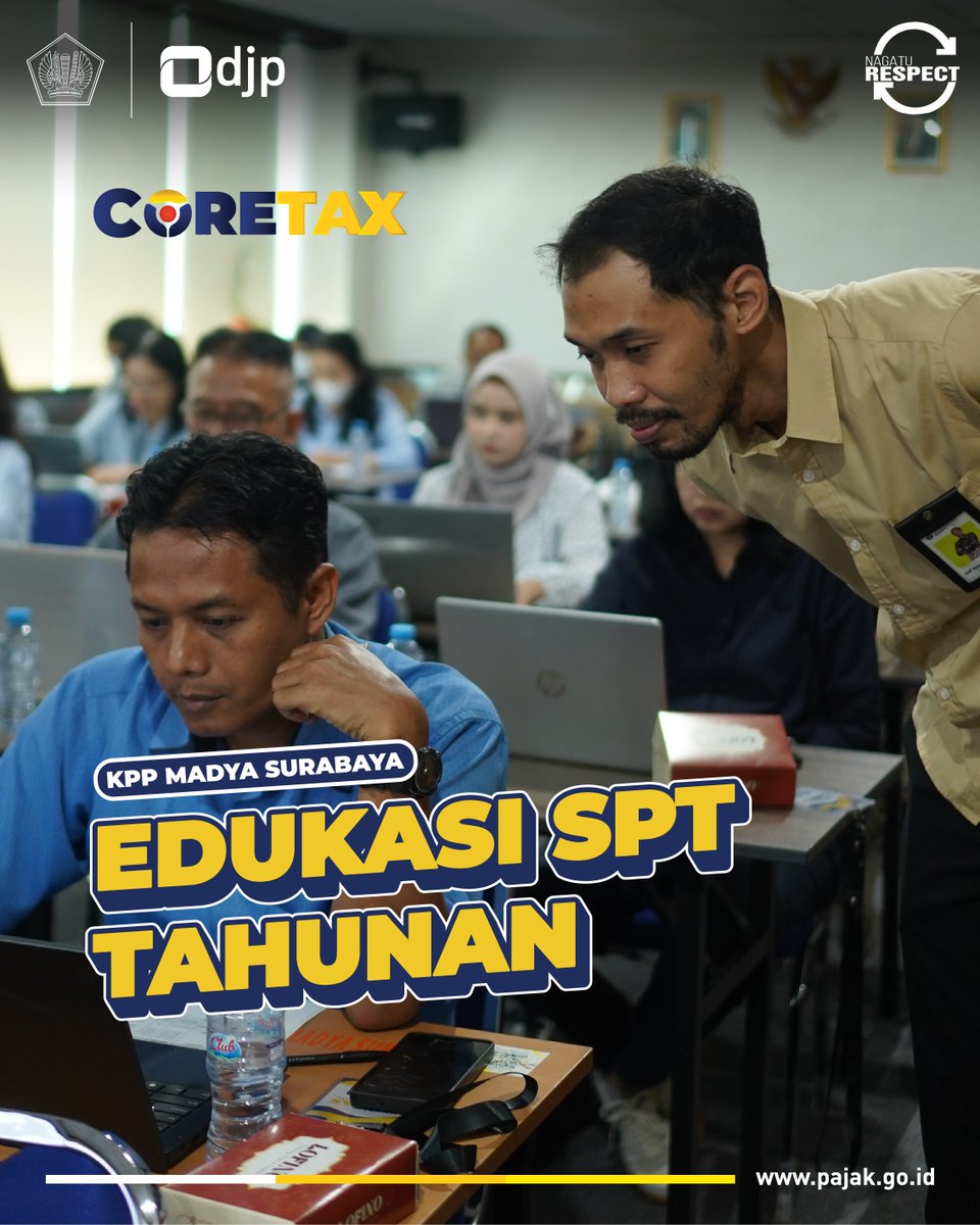 pajakmdysby's tweet photo. KPP Madya Surabaya telah menyelenggarakan Kelas Pajak Edukasi SPT Tahunan melalui Coretax Batch 1 pada tanggal 7 Oktober 2025. https://t.co/ztYwVVOmo0