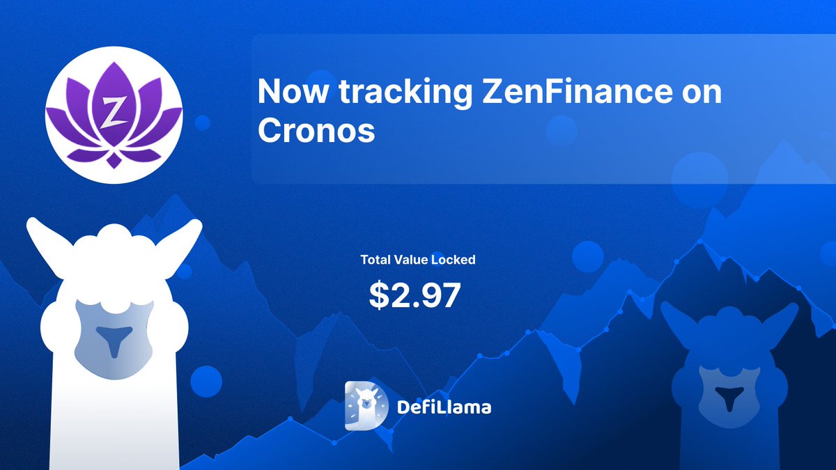 DefiLlama's tweet image. Now tracking ZenFinance @CronosAry on @cronos_chain
ZenFinance - Swap, Stake & Earn on Cronos