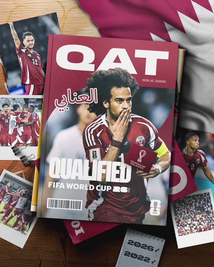 Spice919fm's tweet image. 🚨OFFICIAL: Qatar 🇶🇦have booked their ticket in the World Cup ✈️

#WeAre26 
#FIFAWorldCup 
#SpiceSports