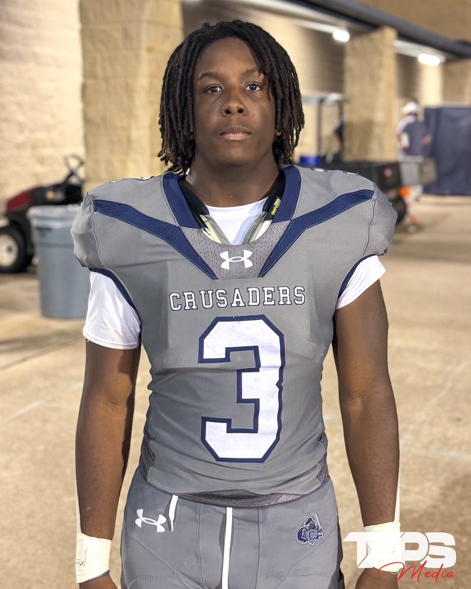 2026 Concordia Lutheran RB Malik Liberty continues to impress every time we watch him live. 

At 5’10 190, Liberty has the athleticism and speed to be a Saturday level player but the vision and physicality that was on display with 2 TDs versus Central Catholic makes him one of