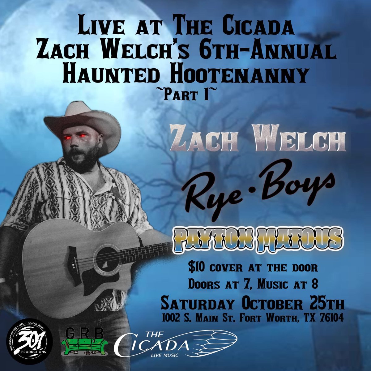 Haunted Hootenanny number 6 is 11 days away! Get your costume and swing over to the Cicada for a nice spooky time. I think Payton’s just gonna play thriller for an hour straight. Should be dope