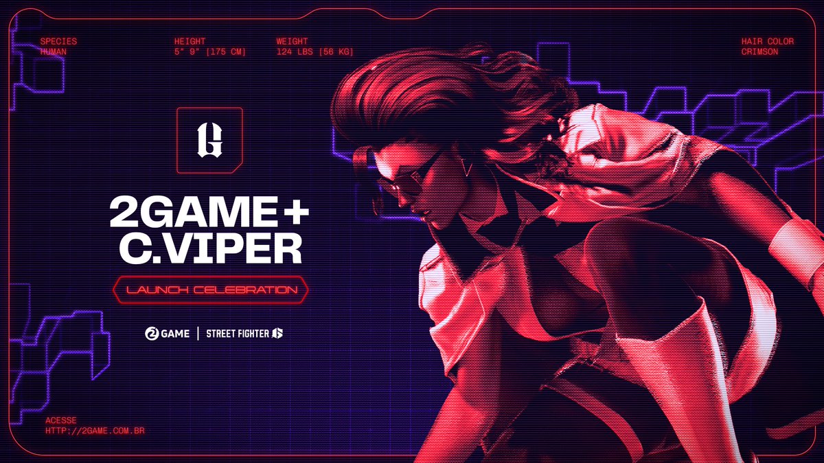 🚨 TRANSMISSÃO ATIVADA | 2GAME + C.VIPER 🚨

Vem com a gente celebrar a chegada da C.Viper em Street Fighter 6! 💥

🗓️: 15/10 (Amanhã) 
⏱️: 18h