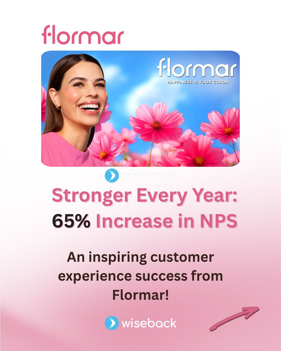 wiseback's tweet image. 🩷 Stronger Every Year: +65% in NPS!
With Wiseback’s CX project, @FlormarTurkiye  achieved a 10.8% avg. annual NPS growth, reaching +65% total increase.
🤝 Let’s build your next CX success story — contact our team today.
#CustomerExperience #CX #NPS #Wiseback #Flormar