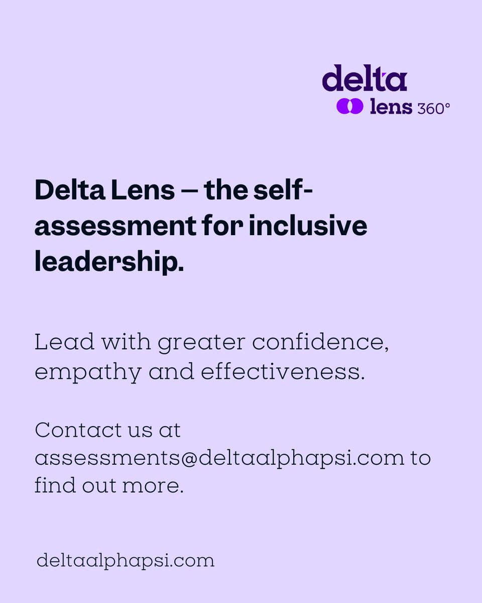 You say you're an inclusive leader in the workplace...
But do your actions reflect this?

Delta Lens helps you spot the gap between positive intent and practical impact.

Contact us at assessments@deltaalphapsi.com to find out more.
#InclusiveLeadership #DeltaLens  #DeltaLens360