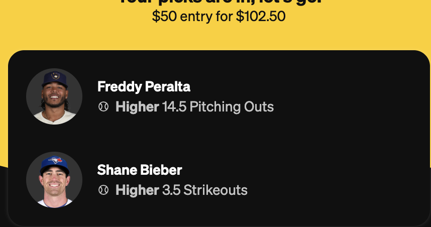 TestTheLimitDFS's tweet image. Ladder Day 1 - Let's try this again.
The goal is to take $50 to $5,000 in 7 slips!