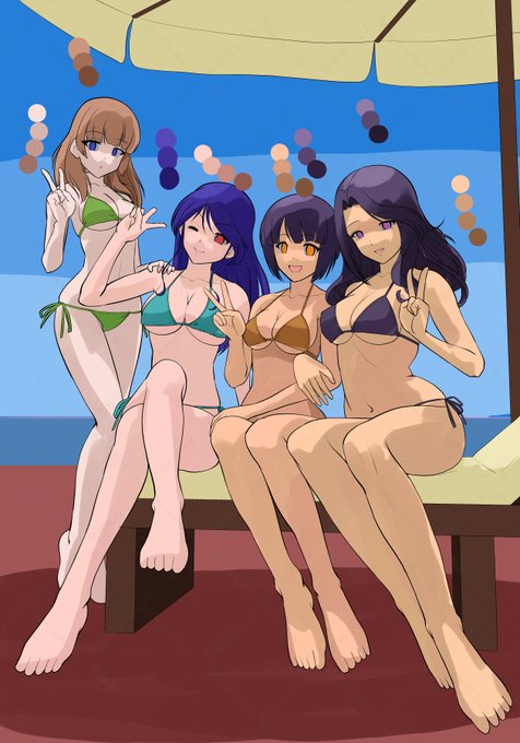 おはようございます!
朝お絵かき。
塗り塗り。
まずはざっくりと色を置いていきます。 