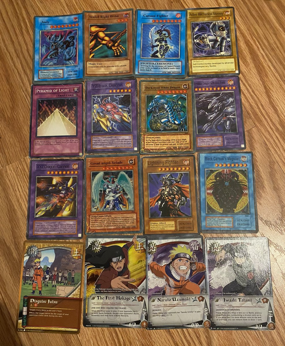 I thought all my childhood Yugioh cards got thrown away but it turns out my  dad saved some of them for me