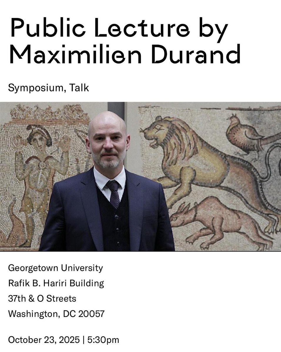Georgetown University’s #Modern #Greek #Studies Program and Dumbarton Oaks invite you to a lecture by Max. Durand in an event under the auspices of the Embassy of Greece in Washington DC, French Embassy &amp; the AIA. 
For complimentary RSVPs:
l.facebook.com/l.php?u=https%…