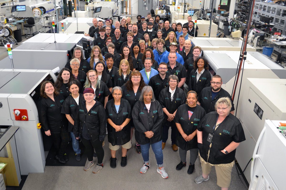 PCBA_America's tweet image. We are thrilled to welcome @edm_va to the PCBAA team. Based in Lynchburg, VA, EDM is a 100% employee-owned contract manufacturer focused on building quality #PCBs at a competitive price in the U.S.A. Bree Oldham, EDM’s CEO is pictured below with her team.