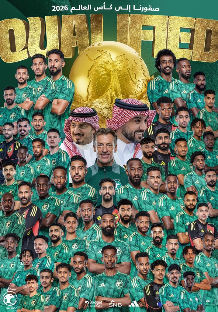 كل التوفيق لمنتخبنا السعودي 🙏🏼🇸🇦

 #الأخضر_إلى_كأس_العالم_2026