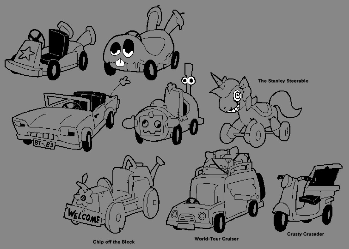 FLAF cast redesigns and some karts I didn’t feel like coloring in
#FNAF #fnaffanart
