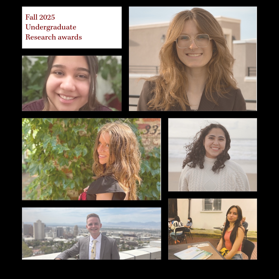Fall 2025 Research Awards! (Part 1)
The Office of Undergraduate Research selects scholars to receive a stipend for working with a faculty mentor on research. Students complete a proposal to apply for this award. Learn more by clicking the link below-
humanities.utah.edu/news/2025-fall…