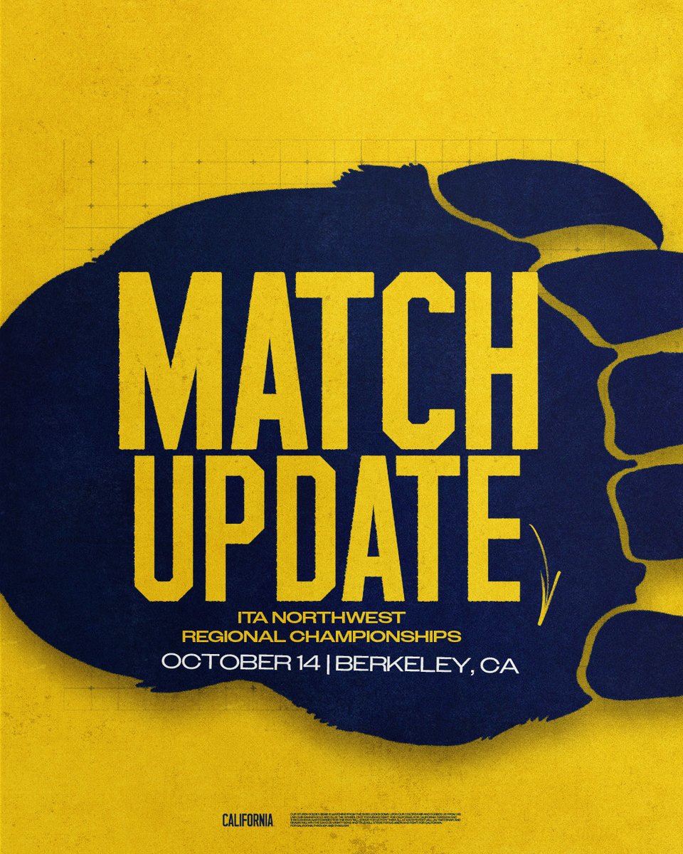 Update: The doubles final in Berkeley will start not before 2:45 pm PT #ITAregionals