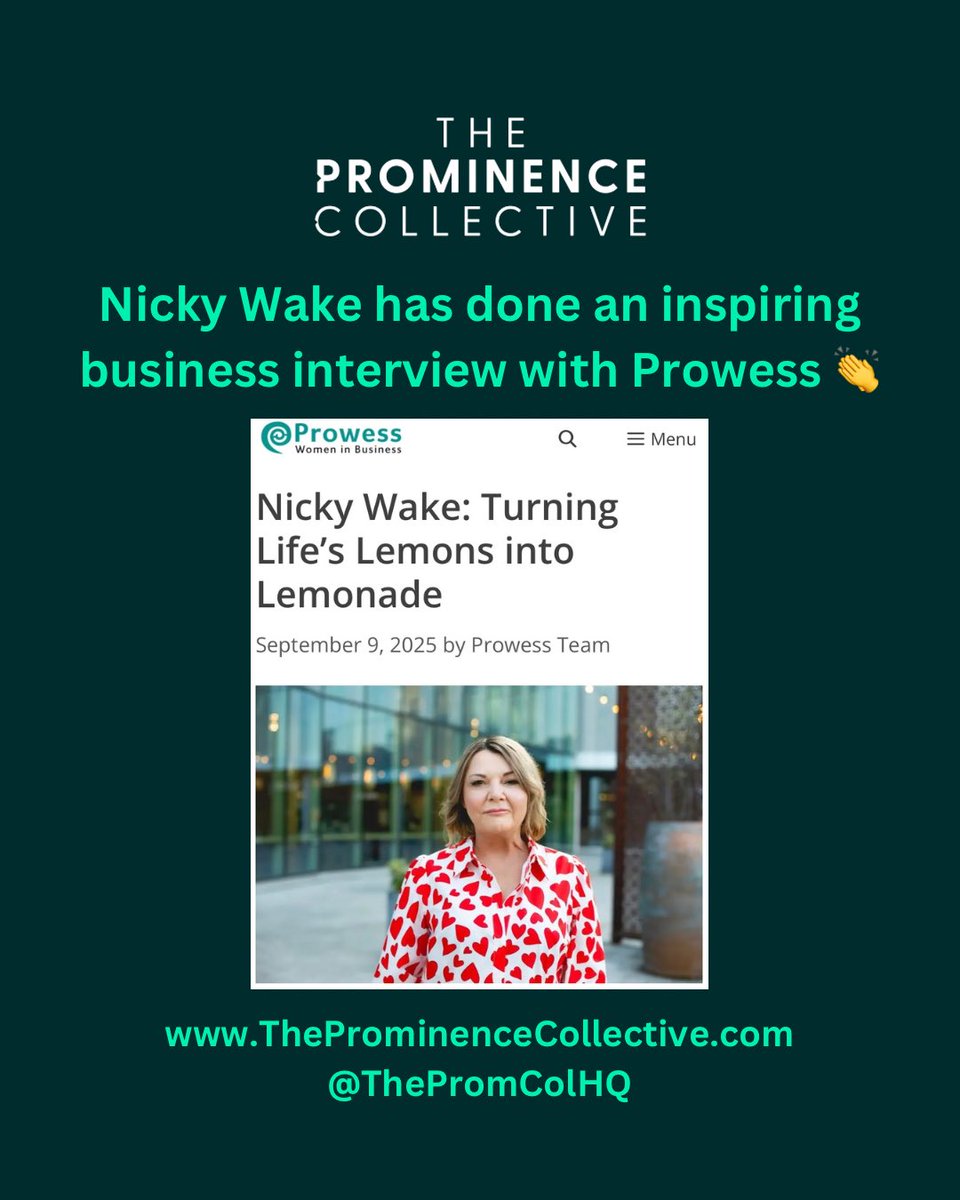 Our client <a href="/nickywake/">Nicky Wake</a> has done an inspiring business interview with Prowess 👏

#Communications #ThoughtLeadership