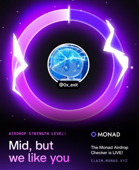 0x_exit's tweet image. Monad has 5500 eligible community users
If each one received $100K the total airdrop would be $550M
Just 5% of total supply
Could this actually happen? 👀