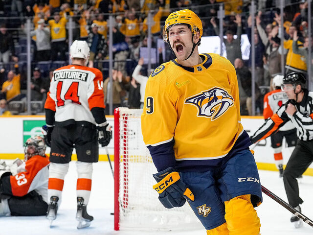 AlgoX_BlackBox's tweet image. Filip Forsberg Anytime Goal (+185)
Forsberg grades as top Preds finisher tonight — 3.8 SOG avg, 81% hit, +11% EV. Leafs D allows +0.27 xGA above norm. 🧊🔥 #AlgorithmX #Preds #BlackBoxSports