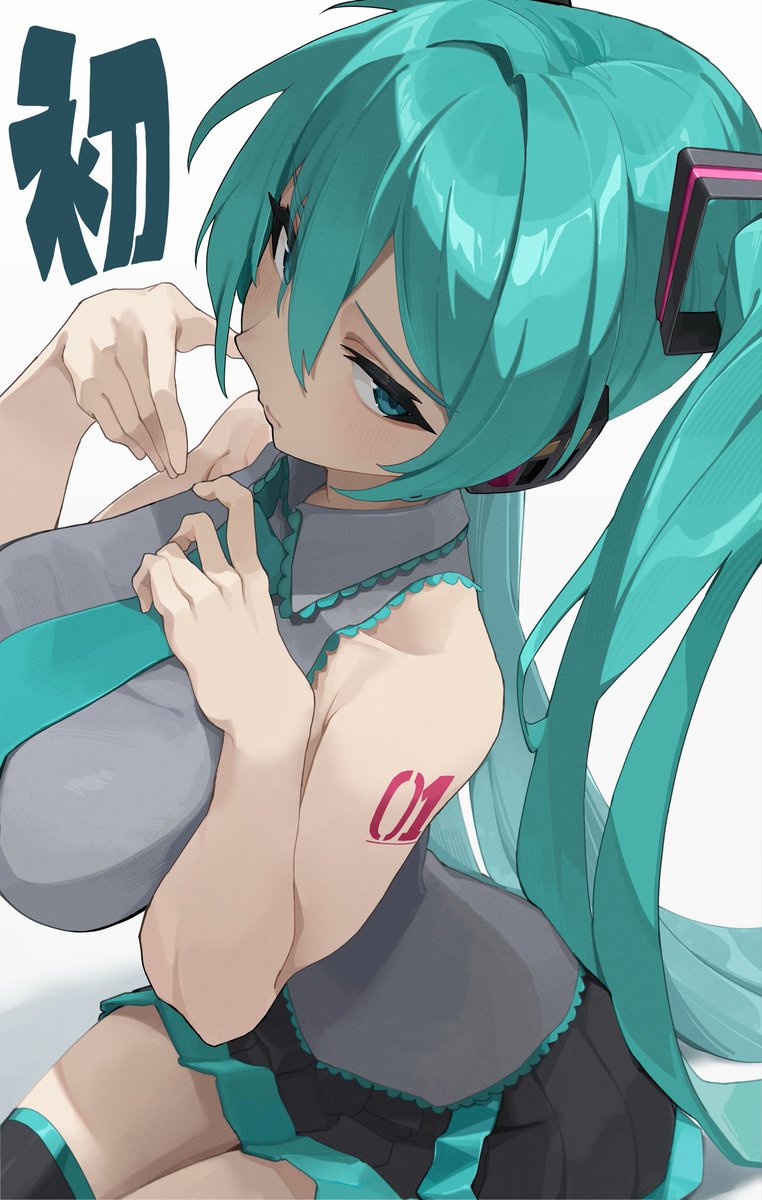 shoikuma's tweet photo. 初音ミク描いたよお(● ˃̶͈̀ロ˂̶͈́)੭ꠥ⁾⁾ https://t.co/MtFsSKqEkr